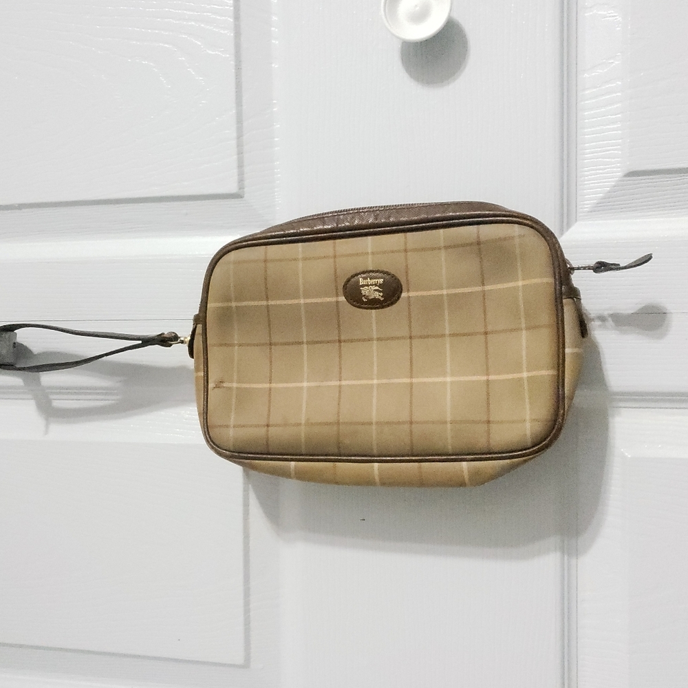 BURBERRY VINTAGE AUTH. BROWN POUCH WALLET - Picture 6 of 16
